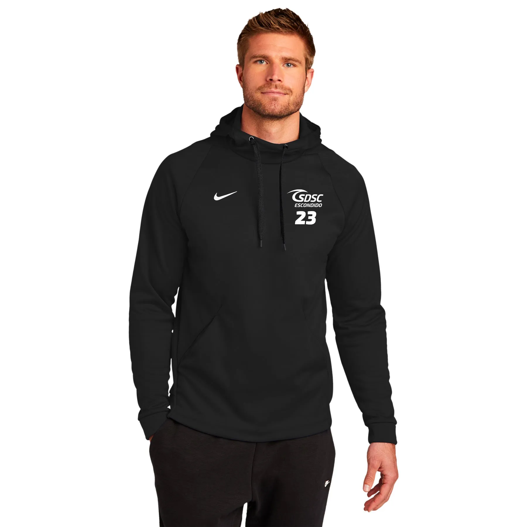 SDSC ESCONDIDO EMBROIDERED LOGO NIKE THERMA-FIT PULLOVER FLEECE HOODIE