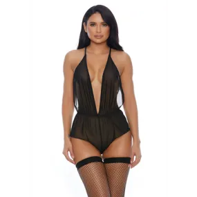 Sheer Intentions Romper - Black L