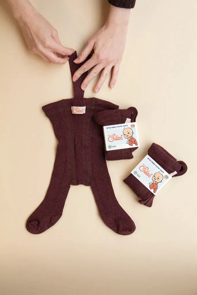 SILLY SILAS FOOTED TIGHTS | FIG BLEND