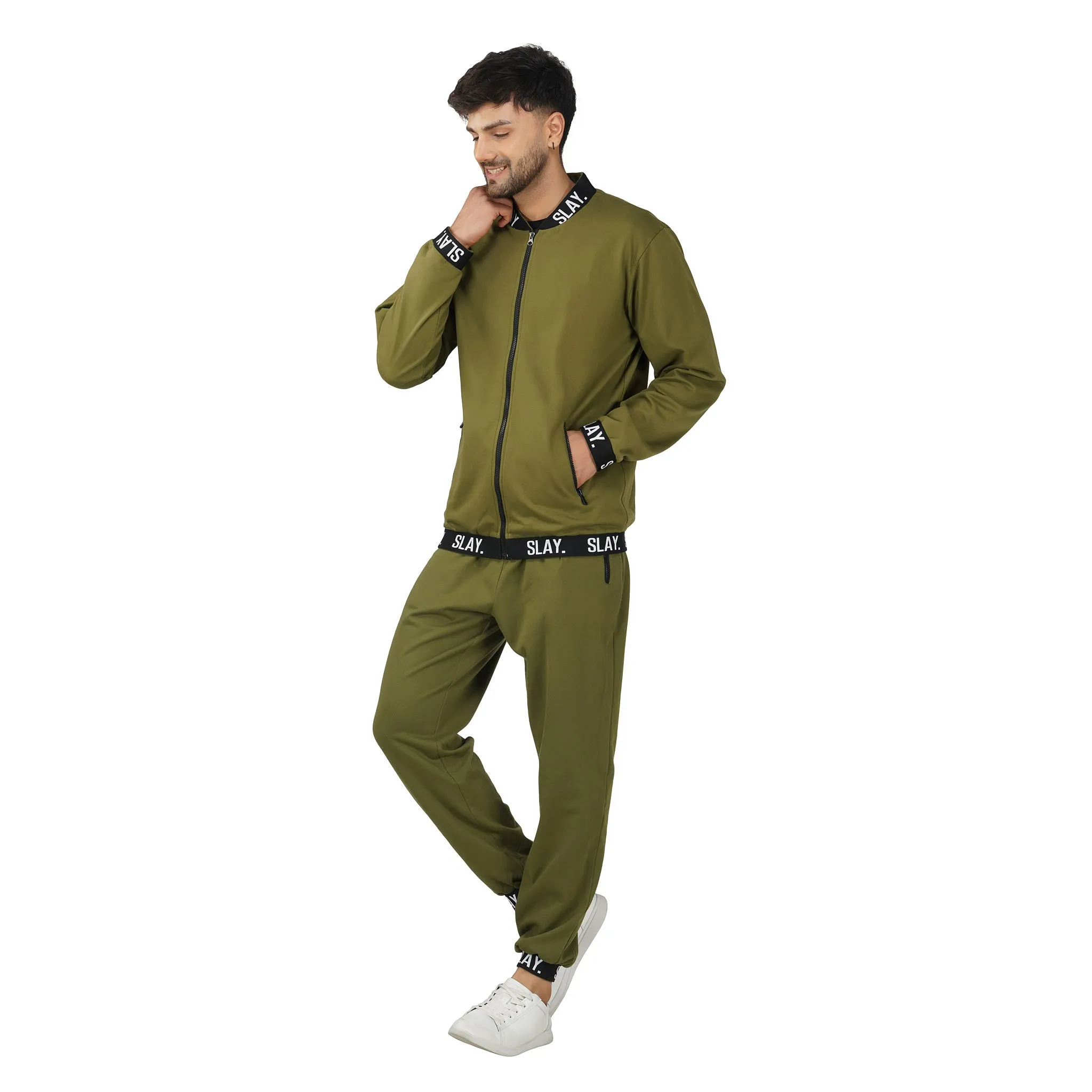 SLAY. Classic Men's Limited Edition Olive Green Tracksuit