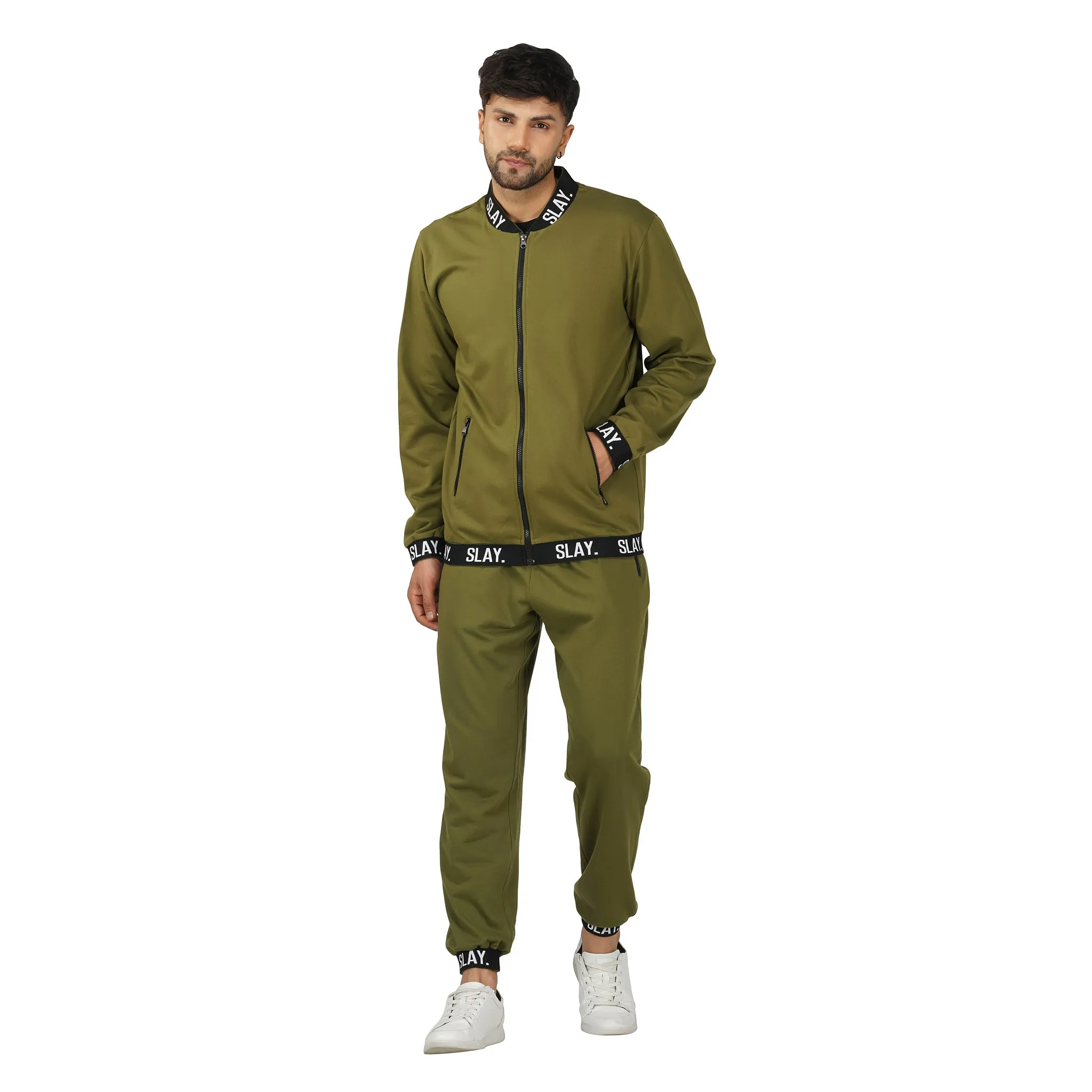 SLAY. Classic Men's Limited Edition Olive Green Tracksuit