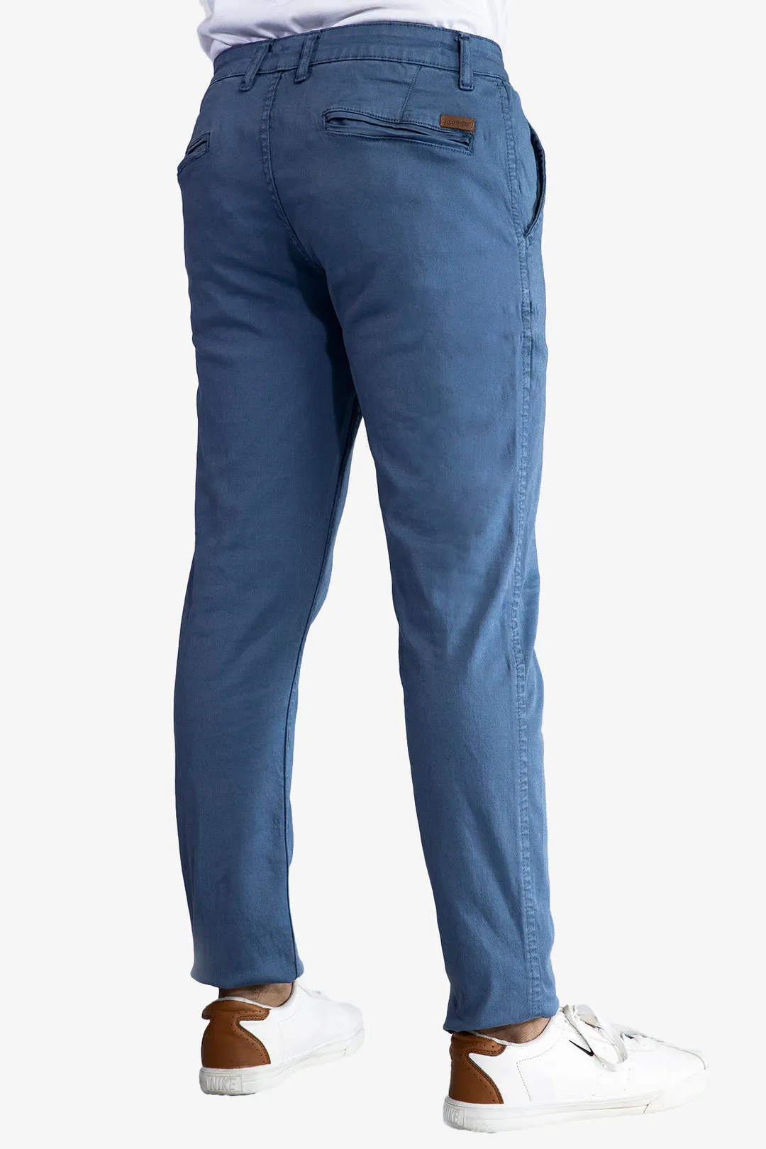 Slim Fit Bike Blue Stretchy Chinos - W21 - MC0007R