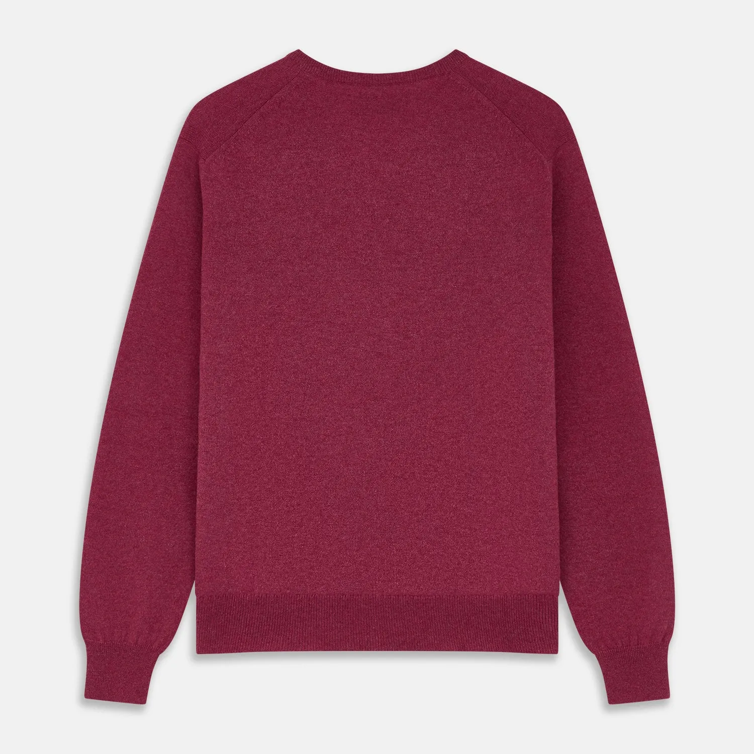 Soft Burgundy Cashmere V-neck Paden Jumper