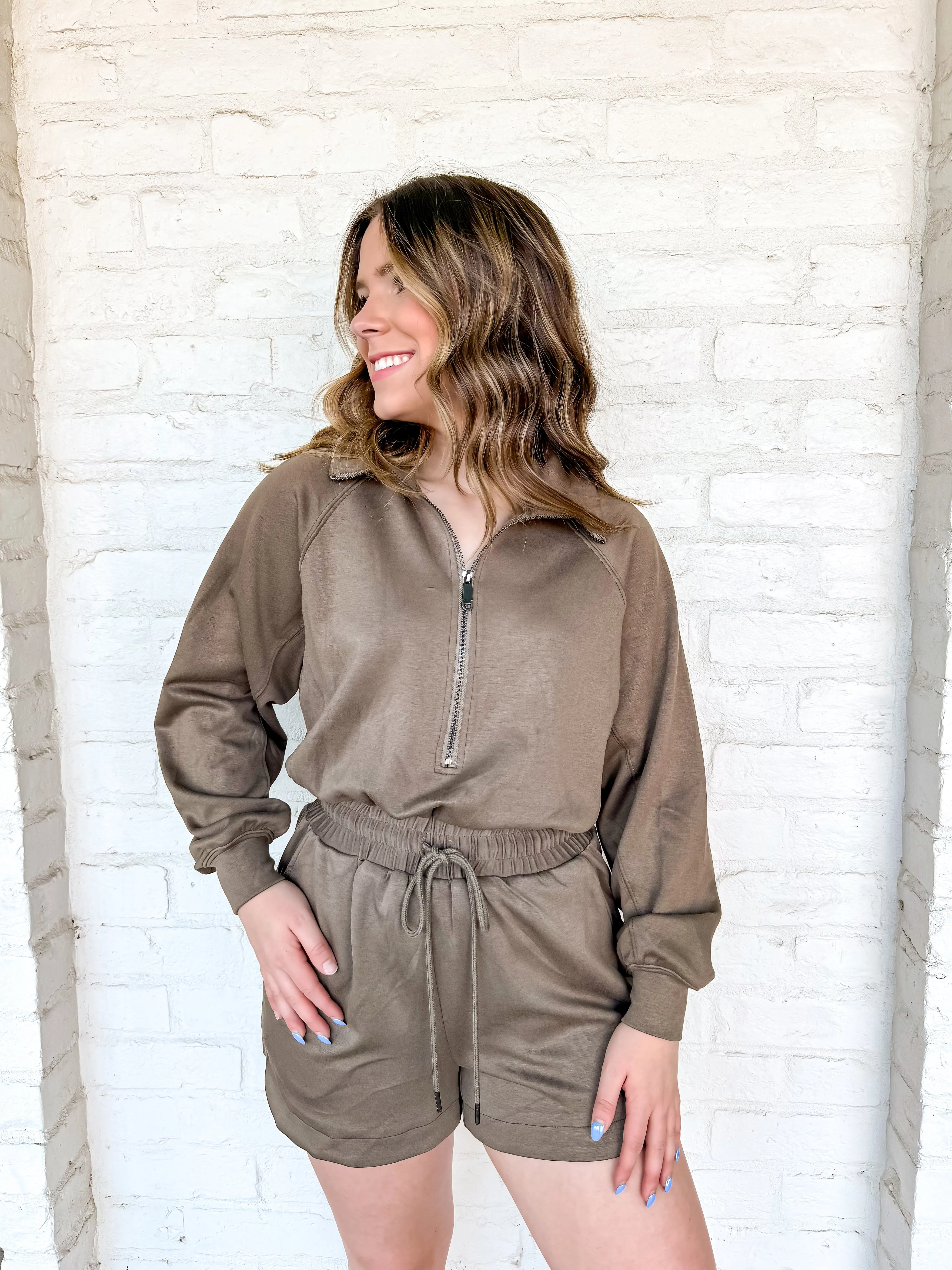 Spice Up Your Fall Romper Mocha