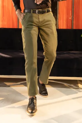 Standard Fit Olive Chinos - W21 - MC0003R