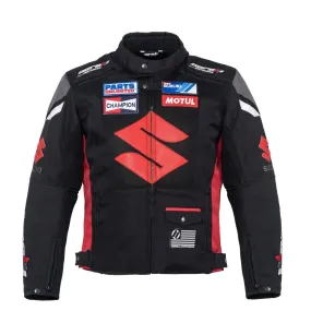 Suzuki Black Motorcycle Textile Jacket