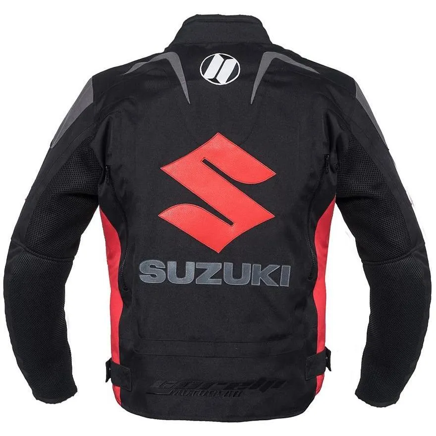 Suzuki Black Motorcycle Textile Jacket