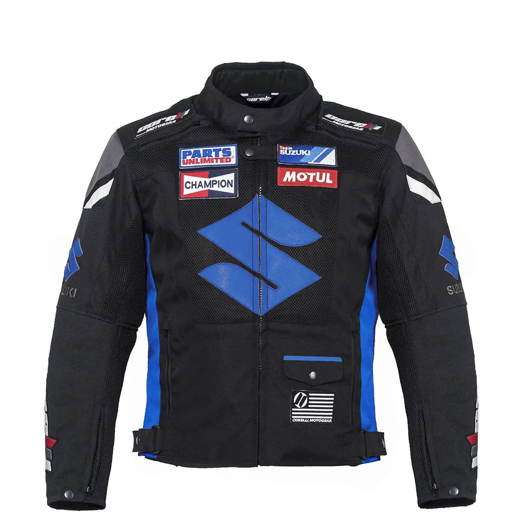 Suzuki Blue Motorcycle Textile Jacket