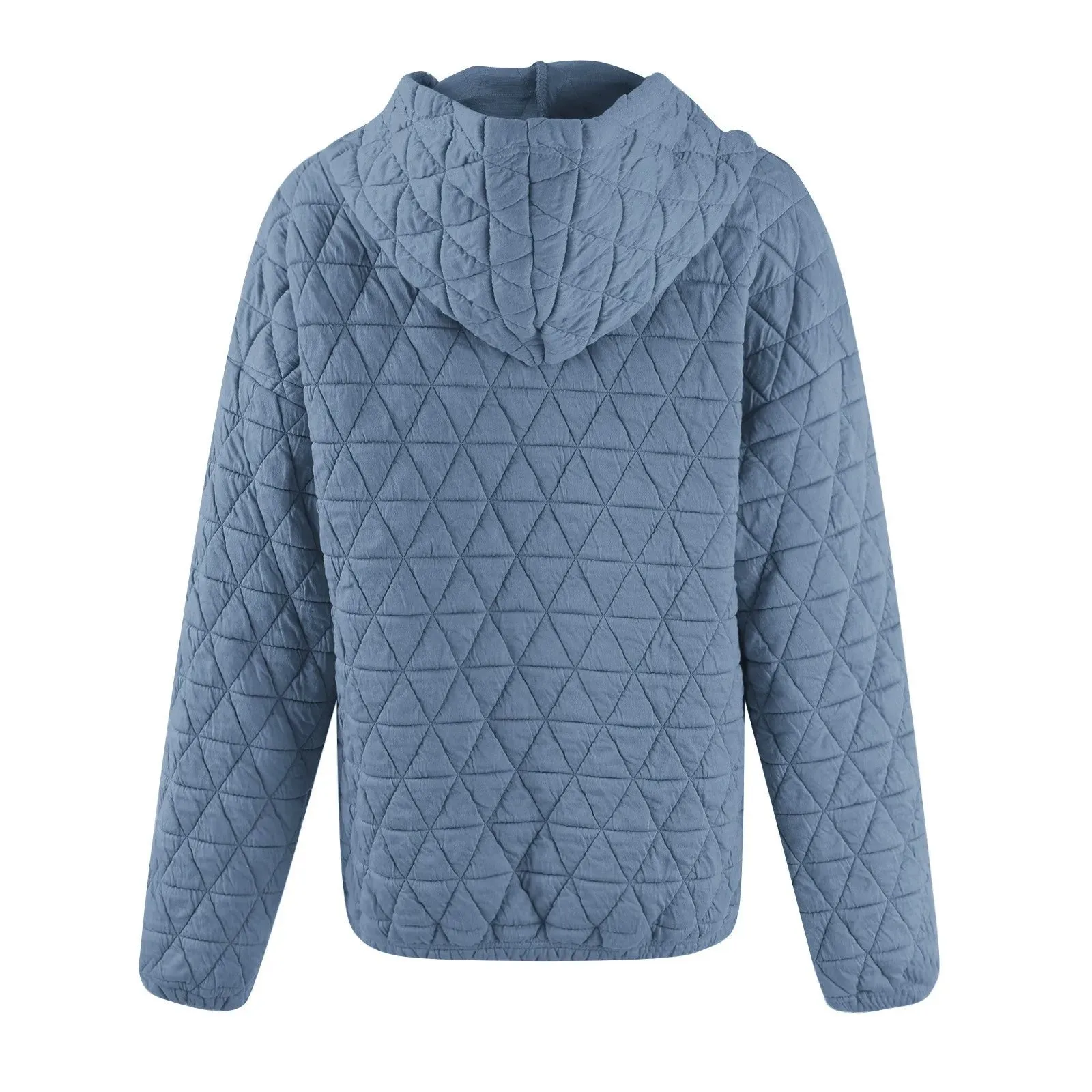 Sweatshirt Quilted Hoodie Kangaroo Pouch