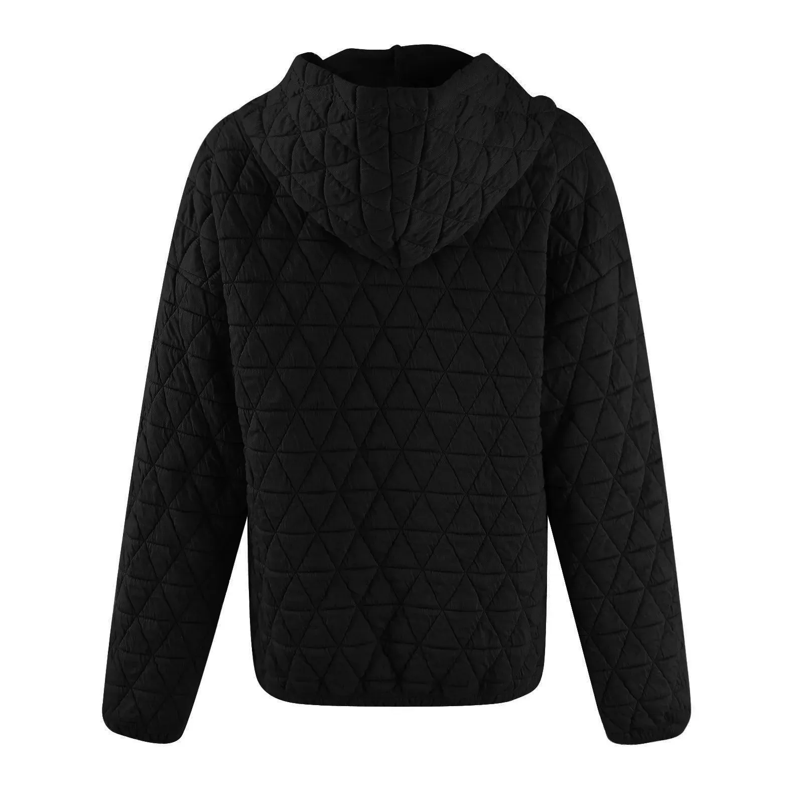 Sweatshirt Quilted Hoodie Kangaroo Pouch