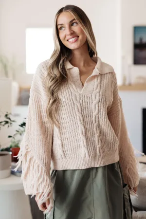 Sweet Surrender Fringe Sweater - GeeGee