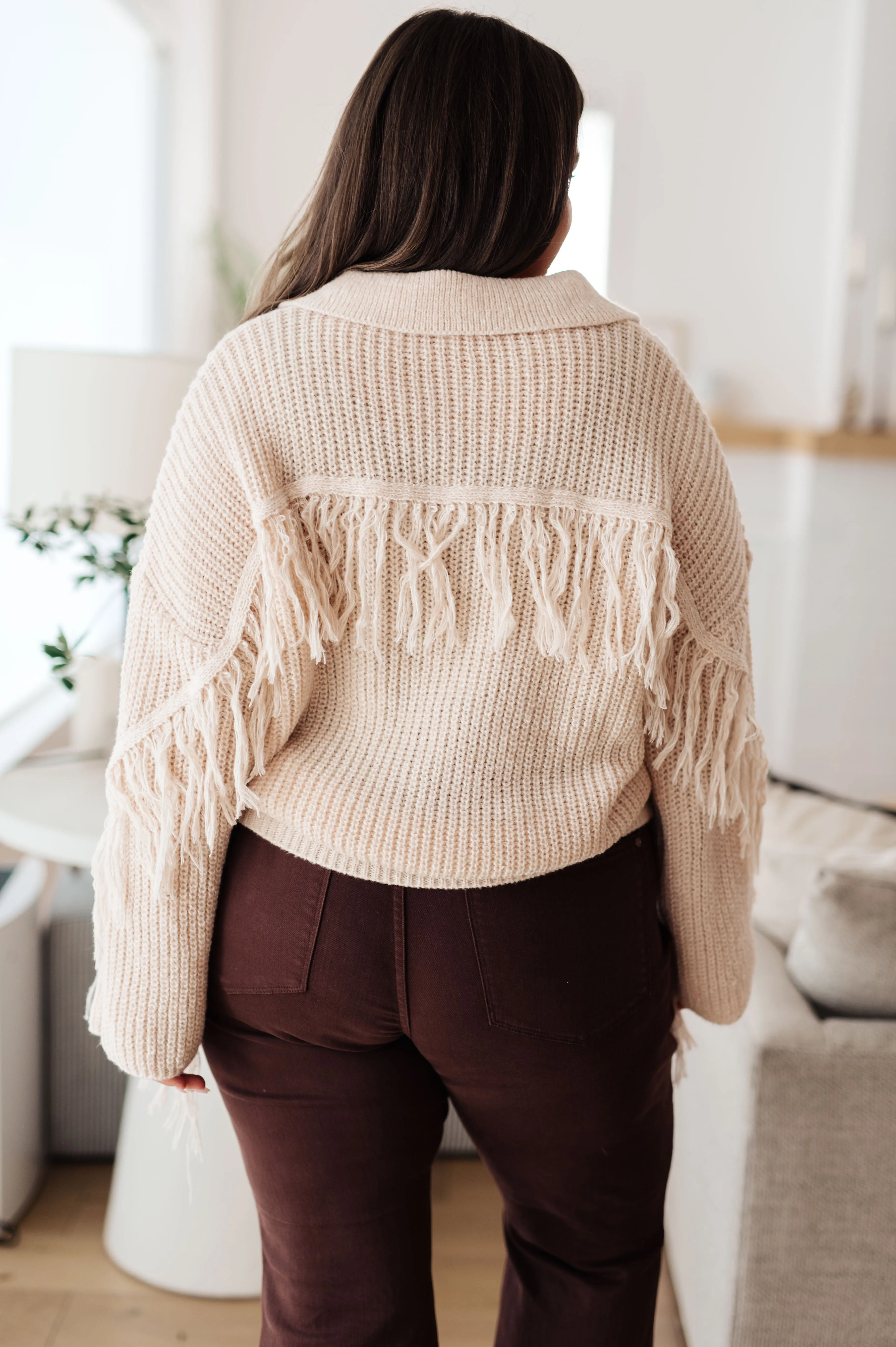 Sweet Surrender Fringe Sweater - GeeGee