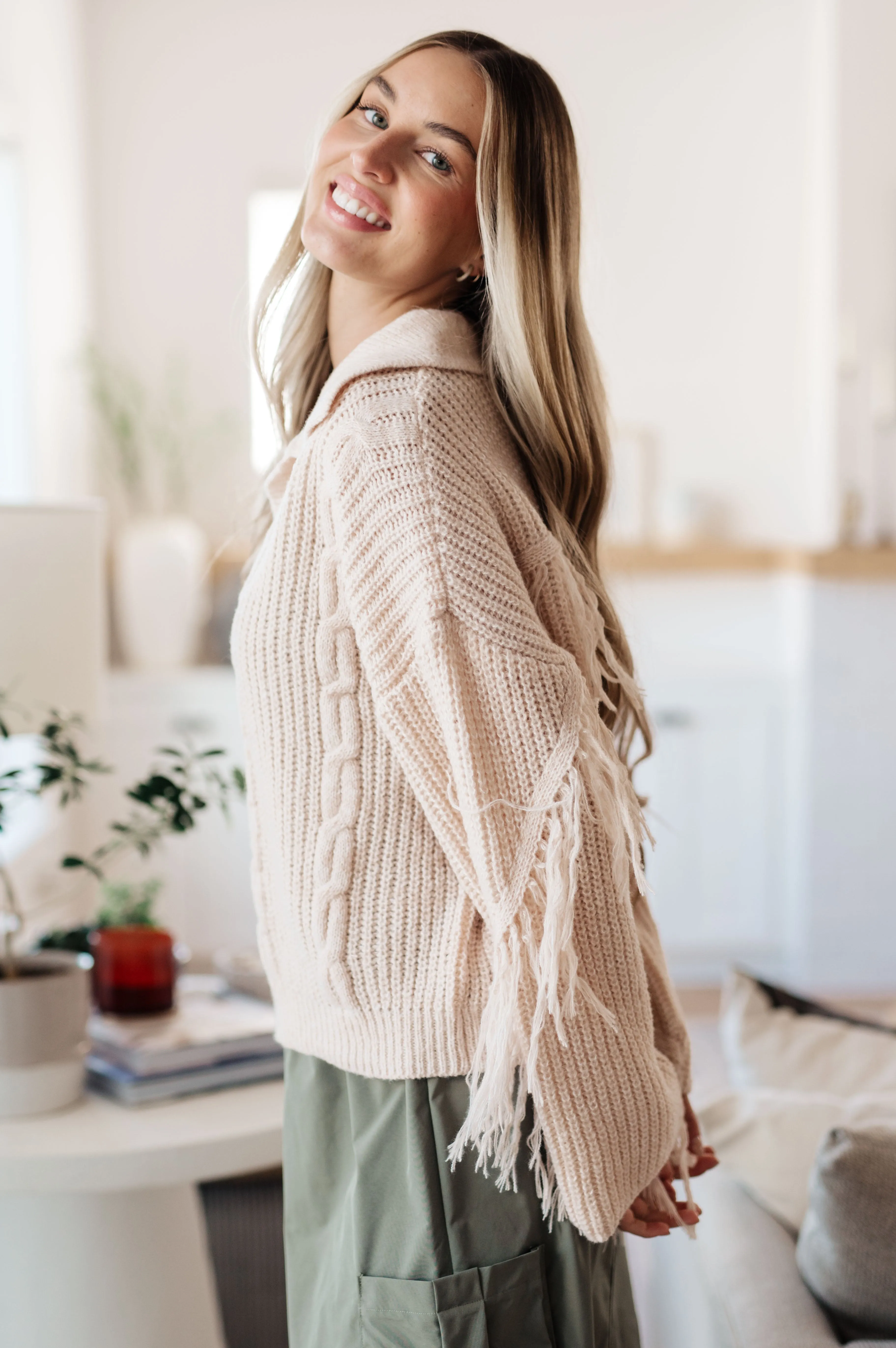 Sweet Surrender Fringe Sweater - GeeGee