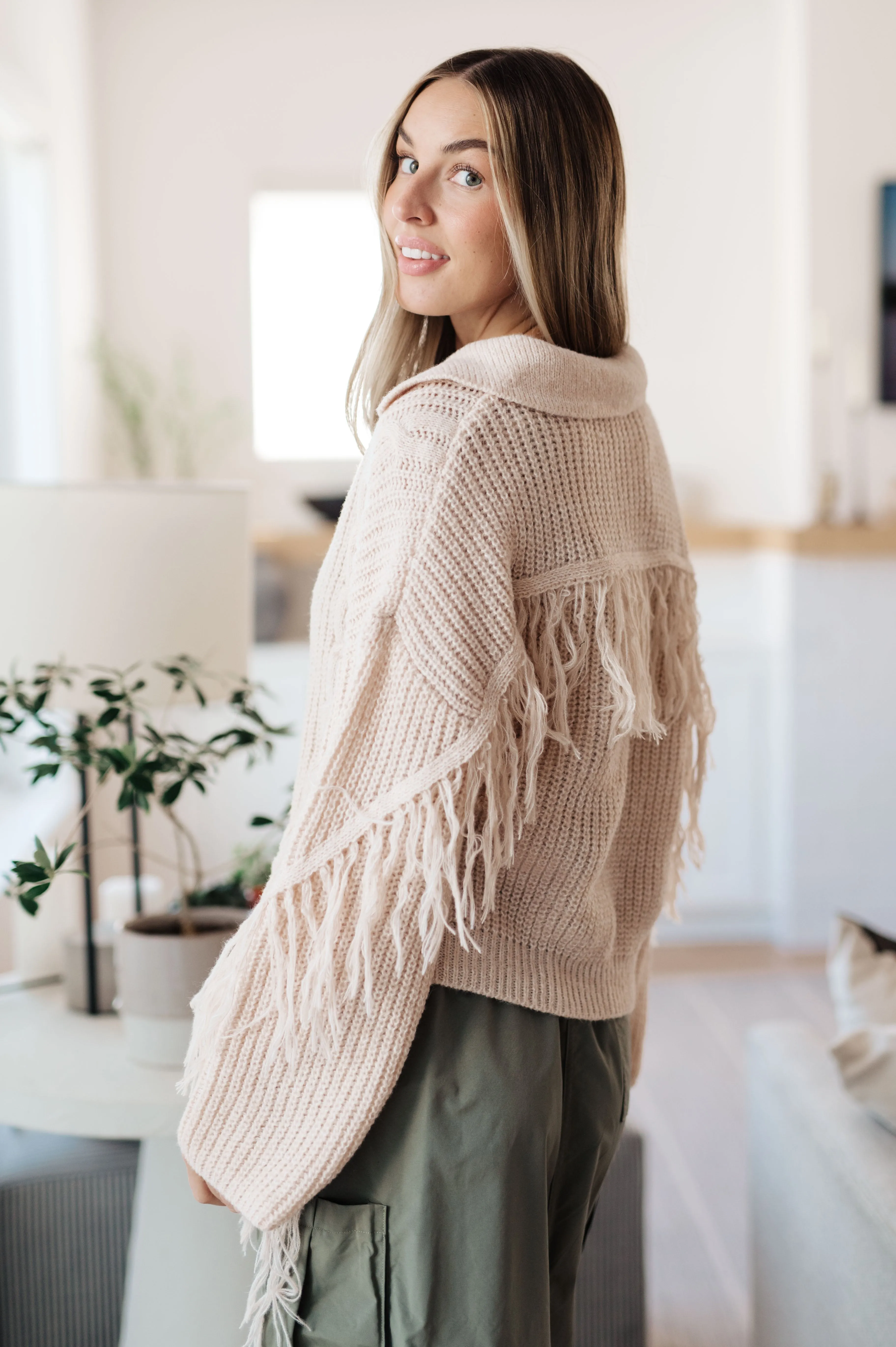 Sweet Surrender Fringe Sweater - GeeGee