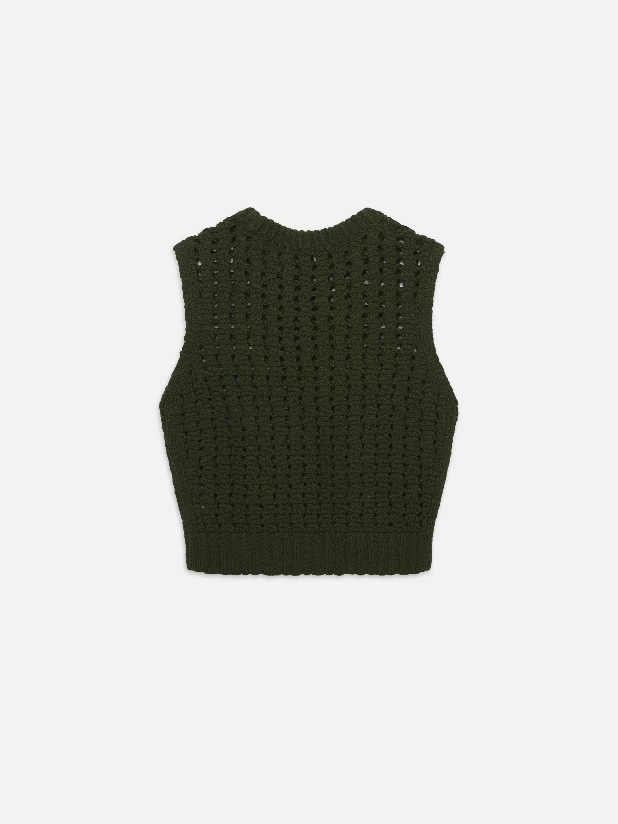 Tape Yarn Sweater Vest -- Military