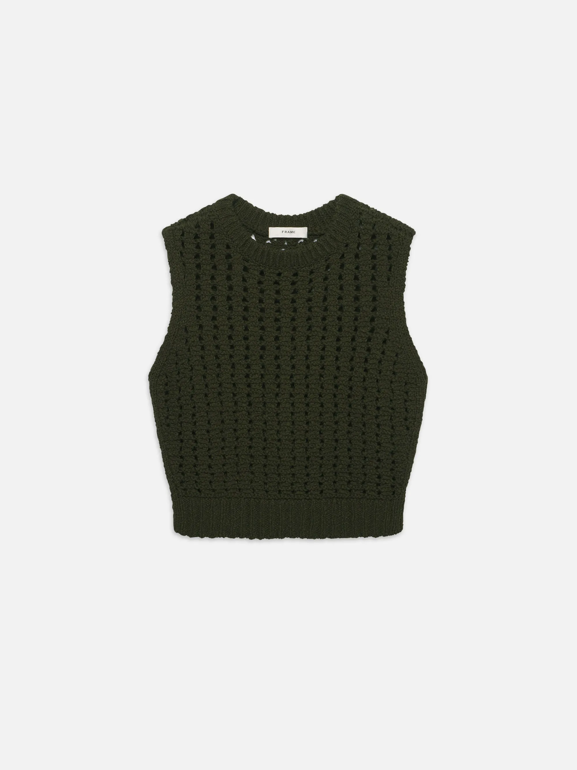 Tape Yarn Sweater Vest -- Military