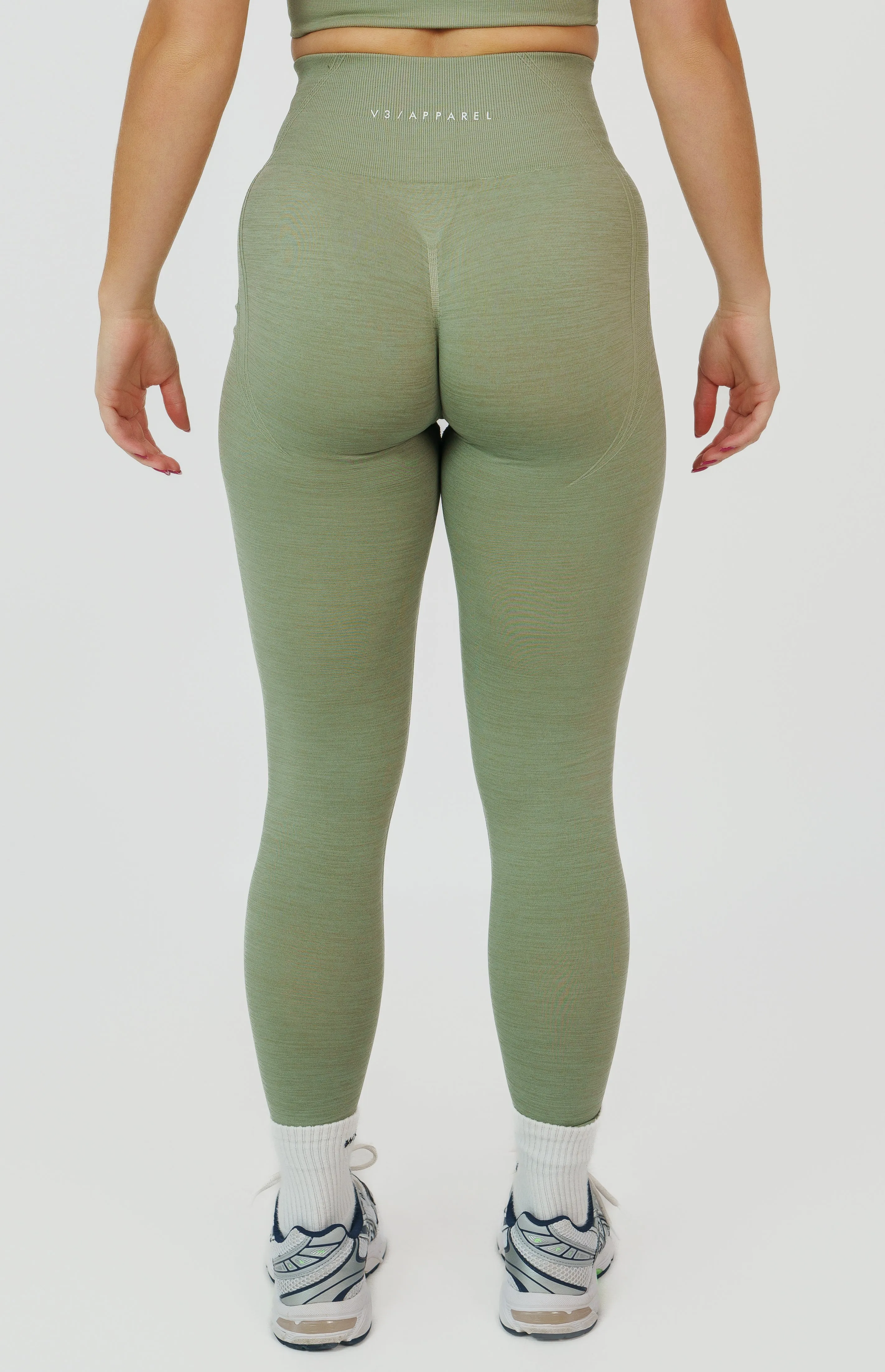 Tempo Seamless Scrunch Leggings - Forest Green