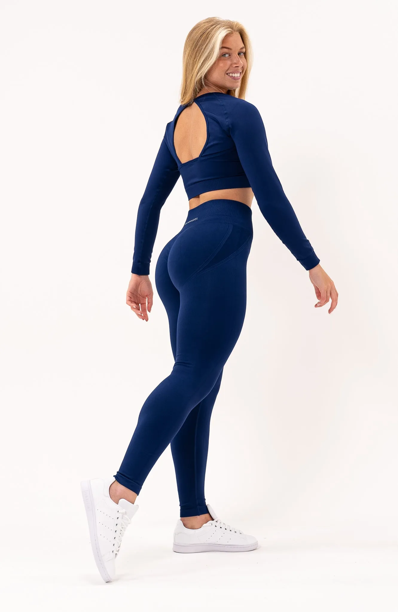 Tempo Seamless Scrunch Leggings - Royal Blue