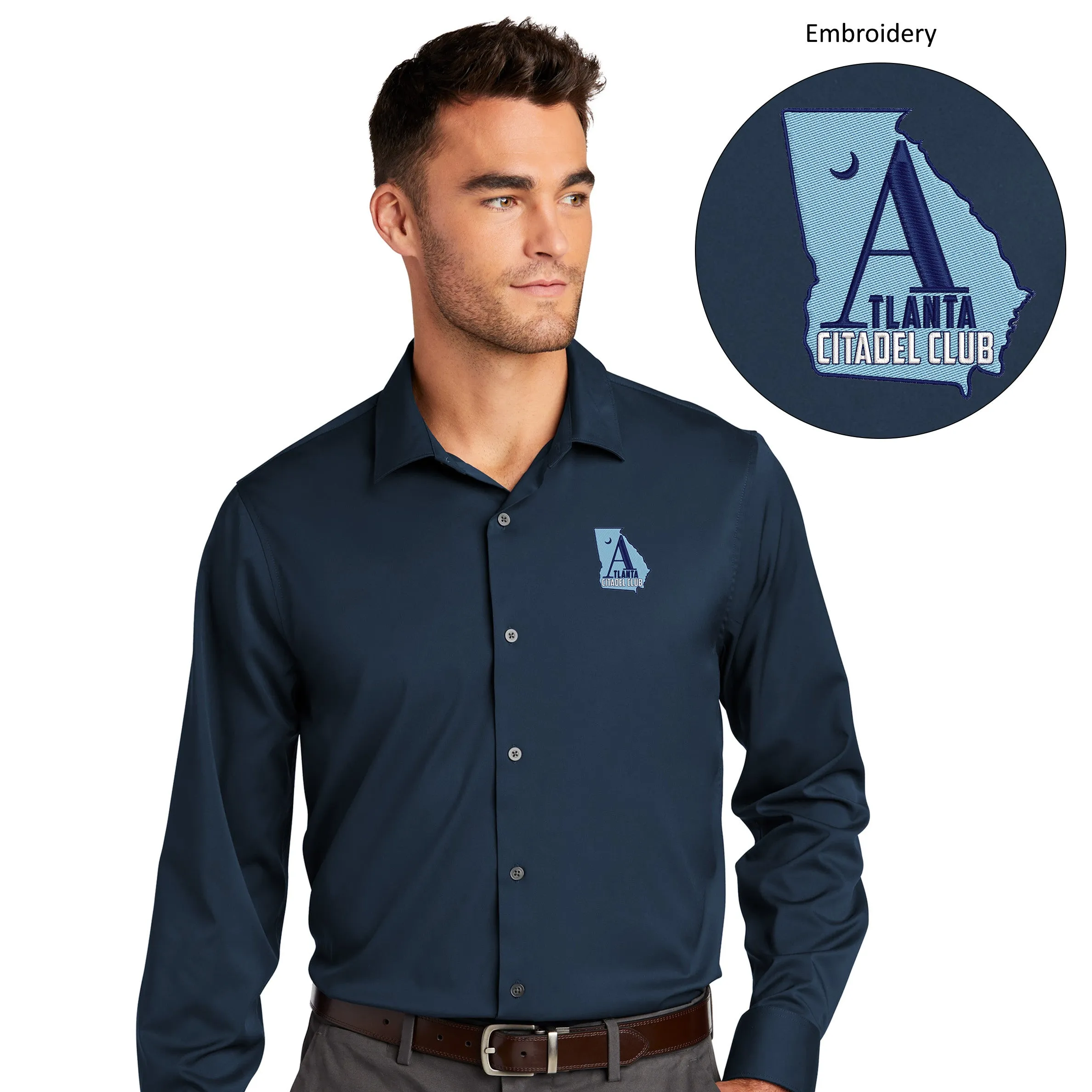 The Citadel, Atlanta Citadel Club Long Sleeve Stretch Shirt