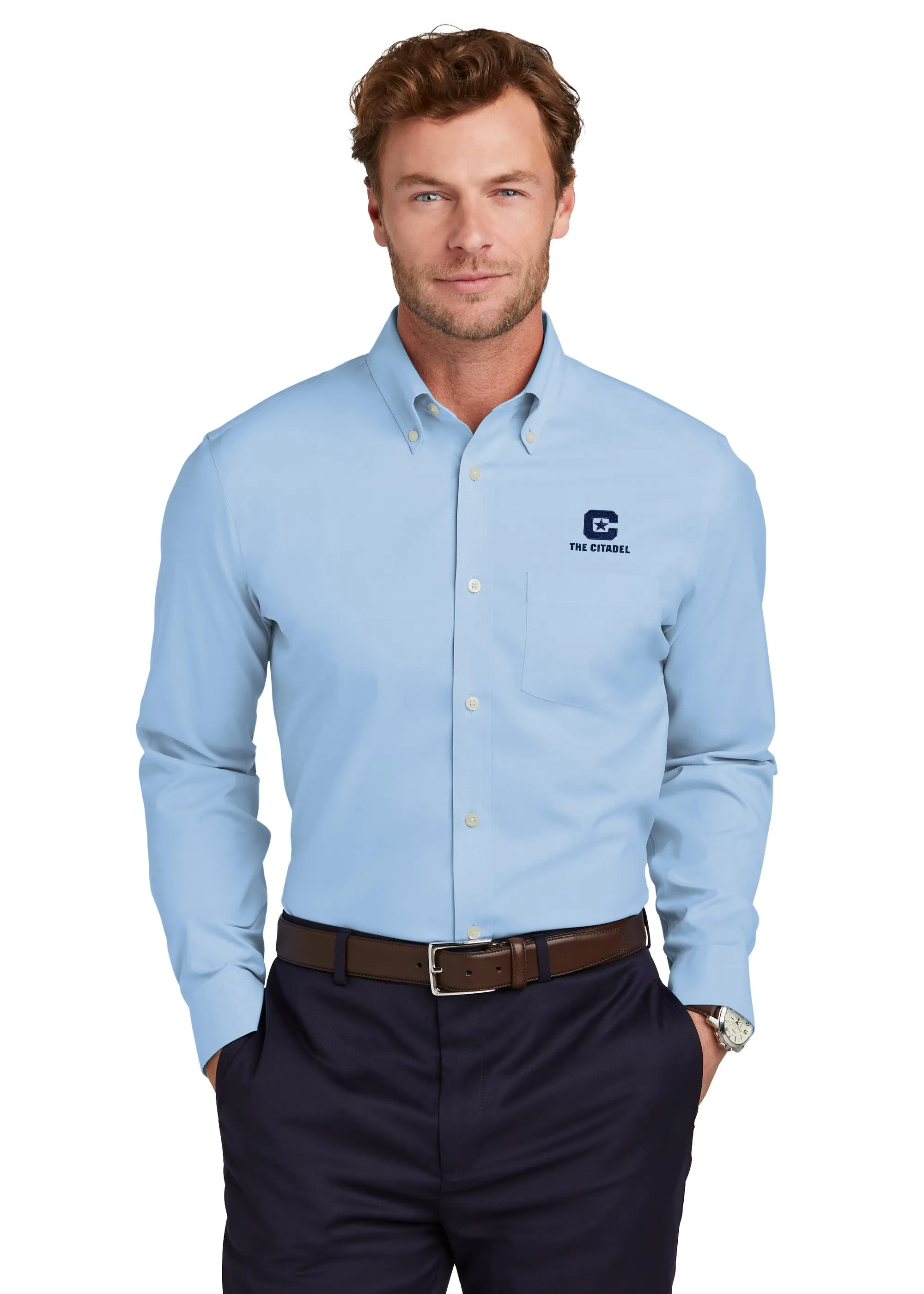 The Citadel C, Brooks Brothers® Wrinkle-Free Stretch Pinpoint Shirt