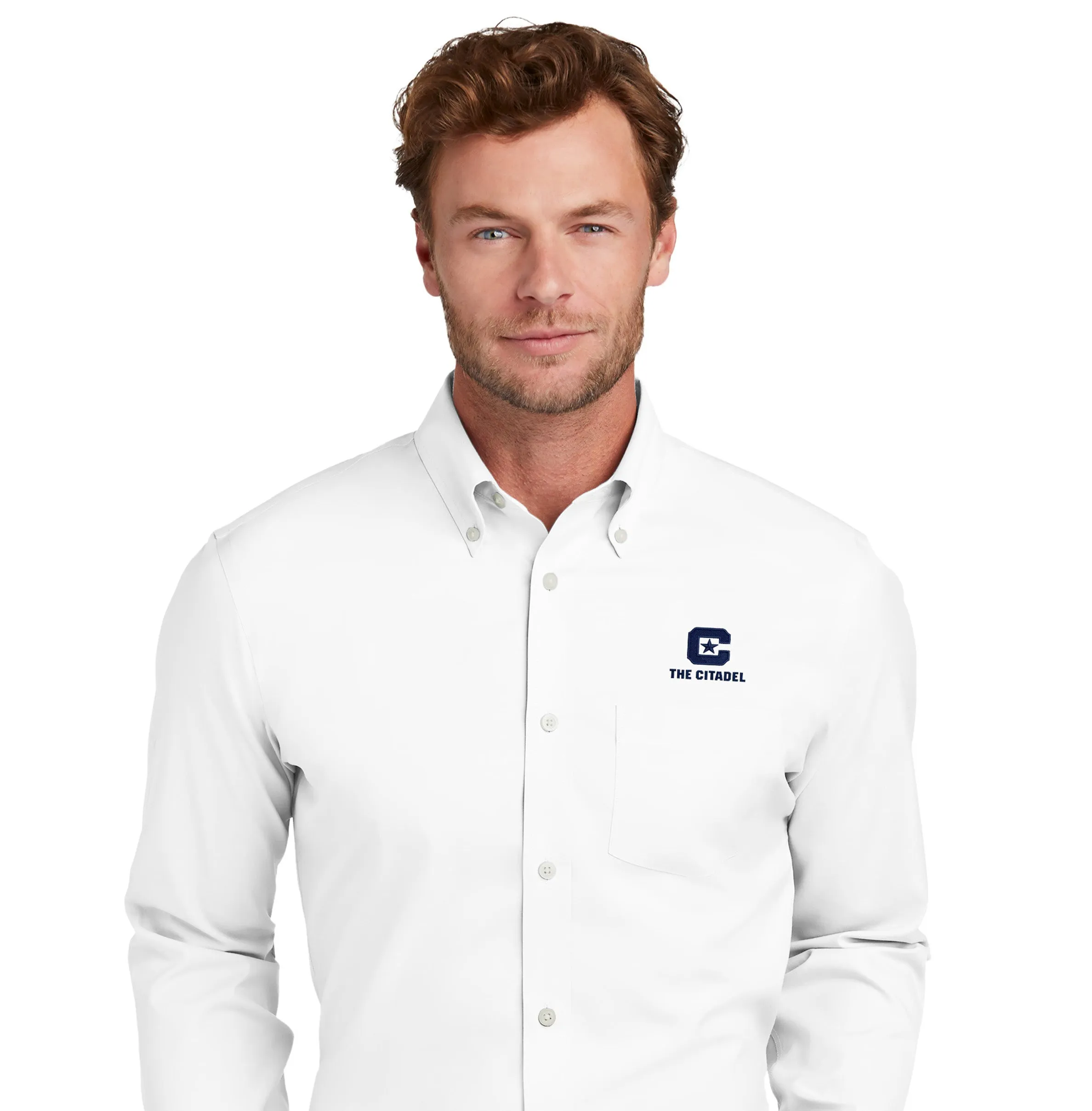 The Citadel C, Brooks Brothers® Wrinkle-Free Stretch Pinpoint Shirt