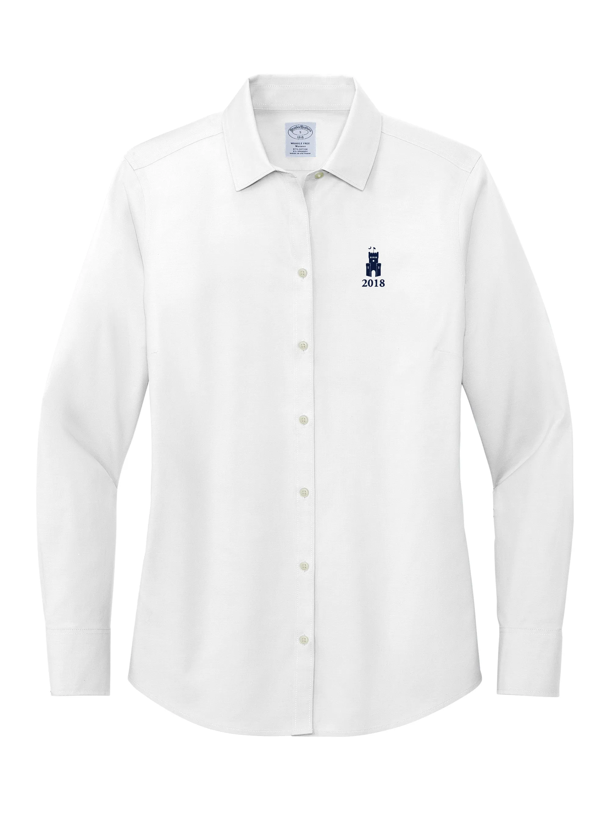 The Citadel, Class of 2018, Barracks, Brooks Brothers® Women’s Wrinkle-Free Stretch Pinpoint Shirt