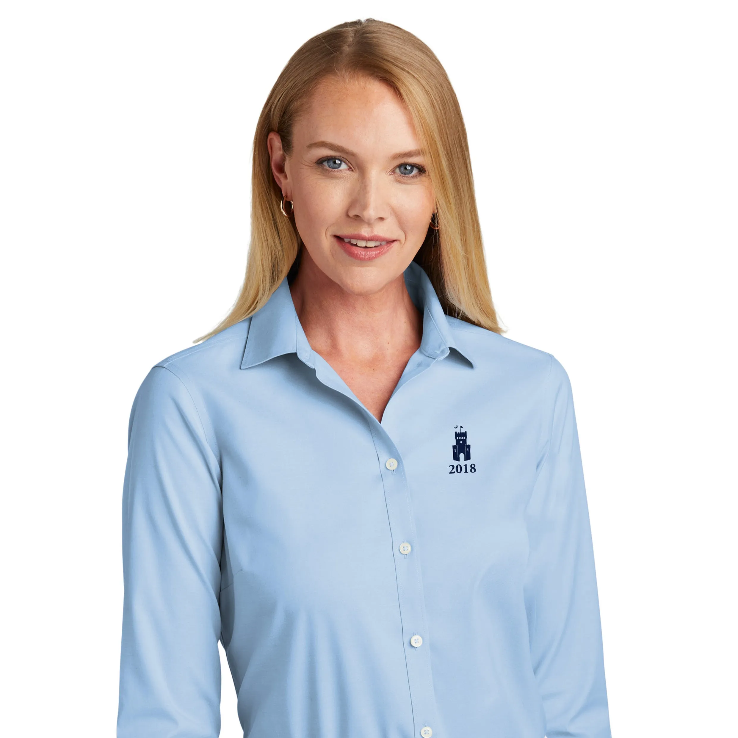 The Citadel, Class of 2018, Barracks, Brooks Brothers® Women’s Wrinkle-Free Stretch Pinpoint Shirt