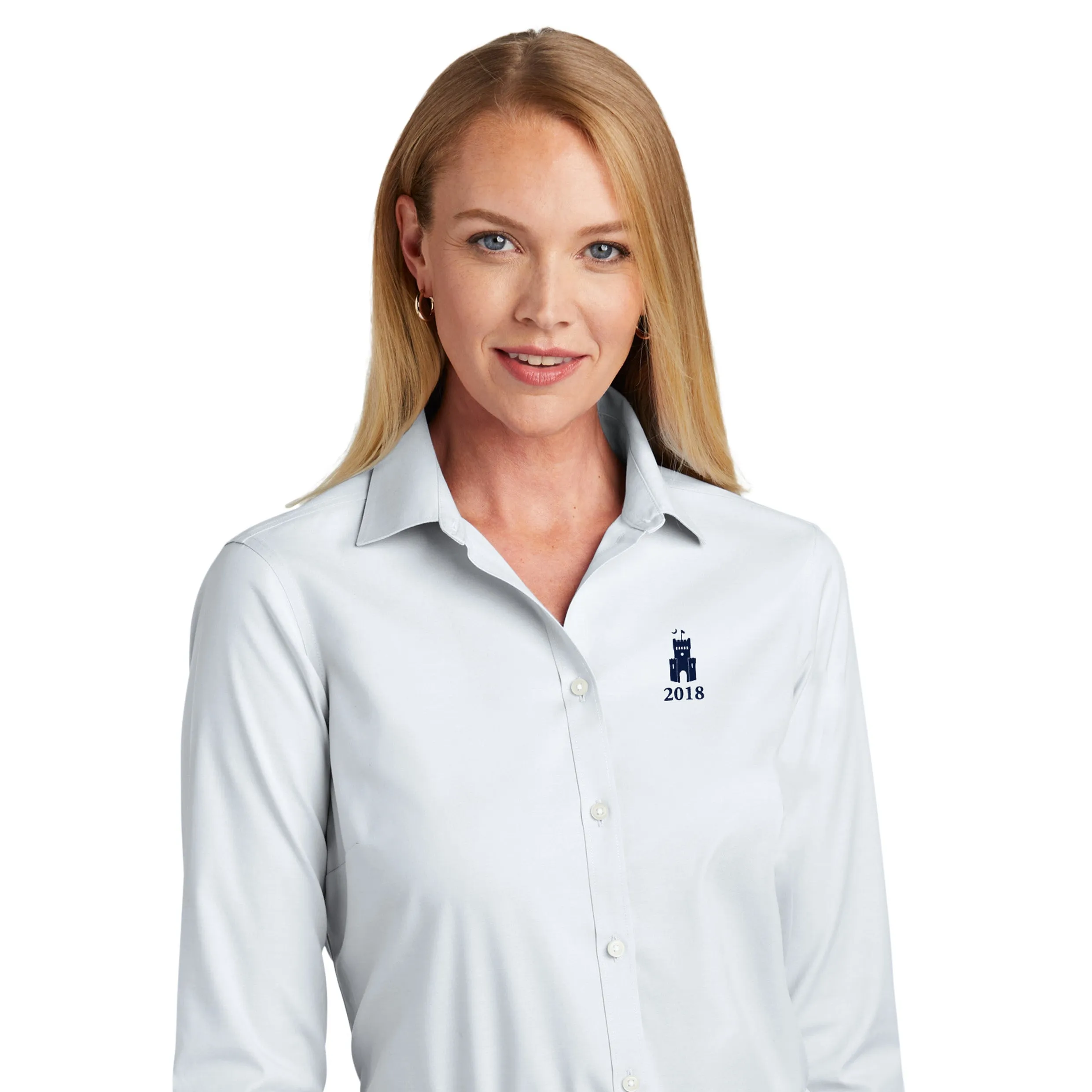 The Citadel, Class of 2018, Barracks, Brooks Brothers® Women’s Wrinkle-Free Stretch Pinpoint Shirt