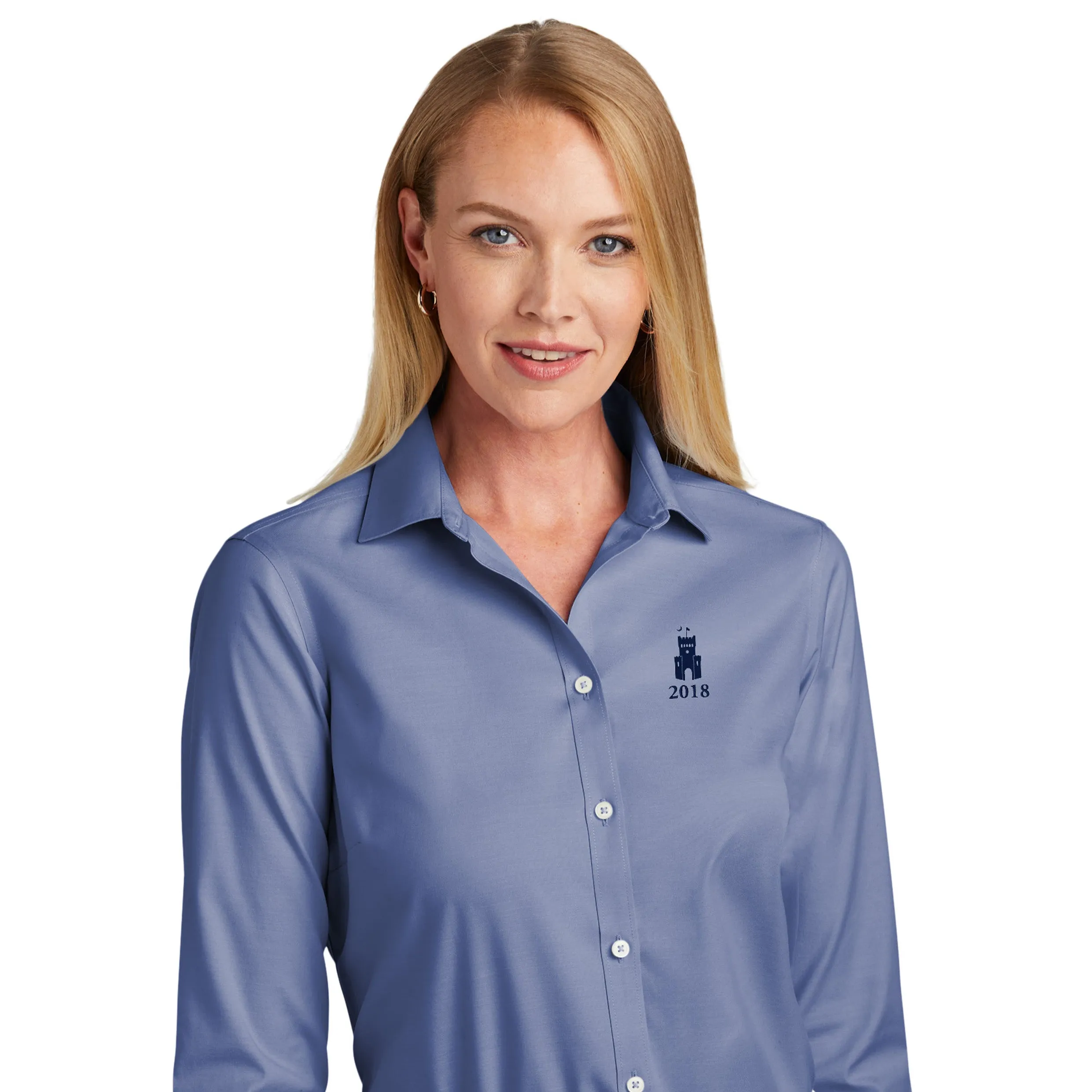 The Citadel, Class of 2018, Barracks, Brooks Brothers® Women’s Wrinkle-Free Stretch Pinpoint Shirt