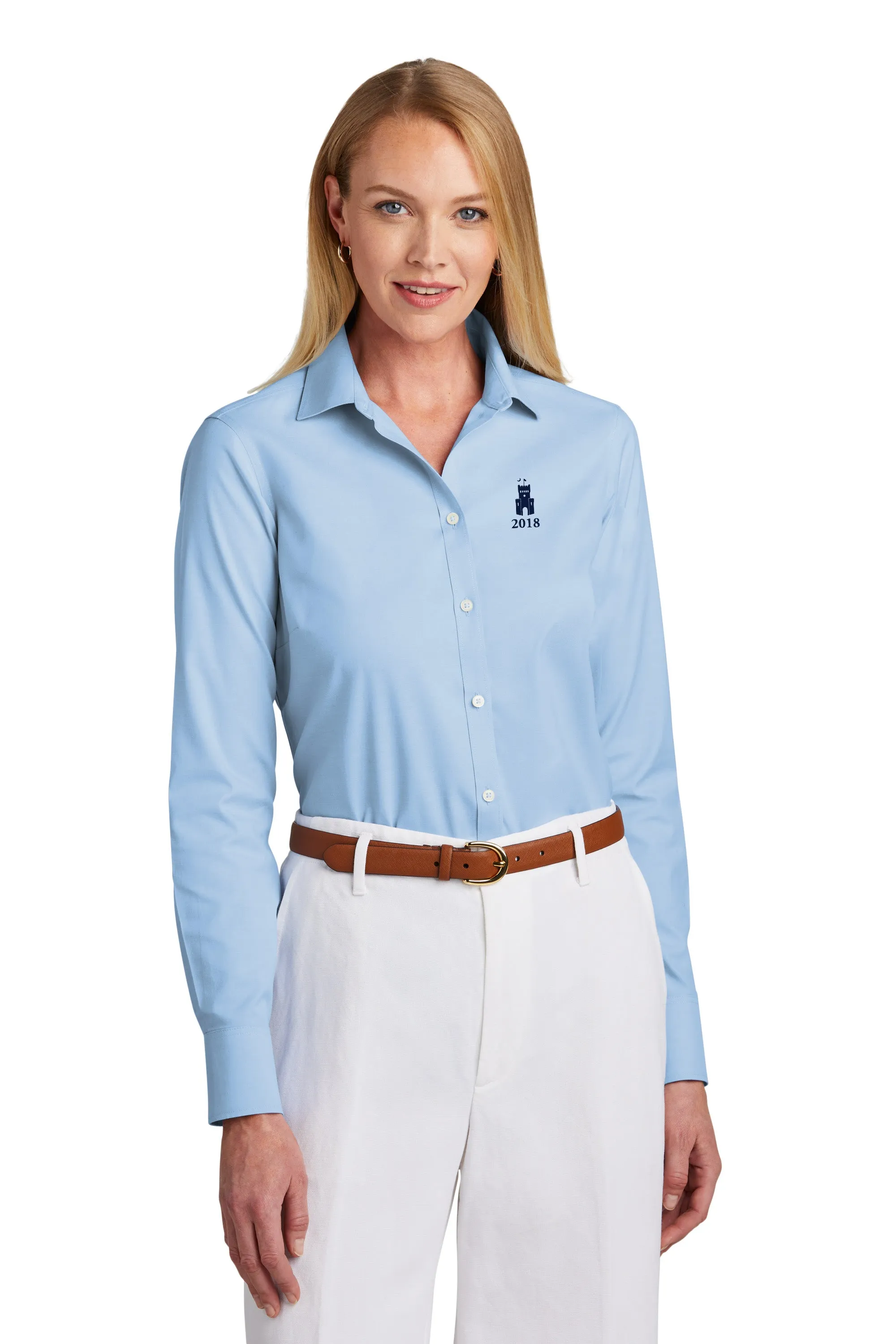 The Citadel, Class of 2018, Barracks, Brooks Brothers® Women’s Wrinkle-Free Stretch Pinpoint Shirt