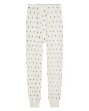 The Waffle Long John. -- Washed White with Black Snow Floral