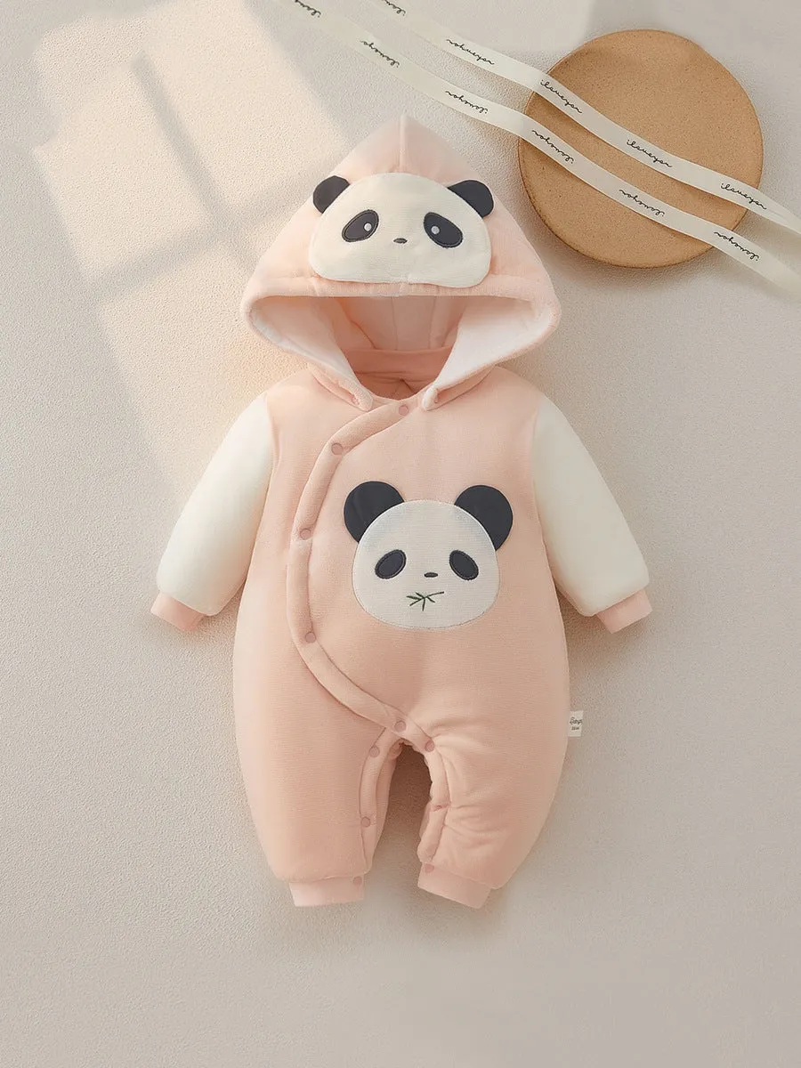 Thickening Jumpsuit Baby Winter Warm Rompers Newborn Quilted