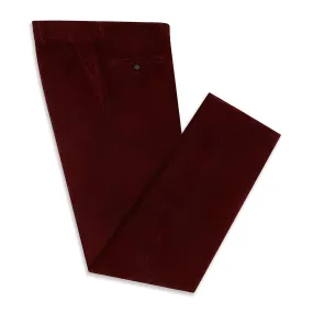 Thomas Burgundy Cotton Corduroy Trouser