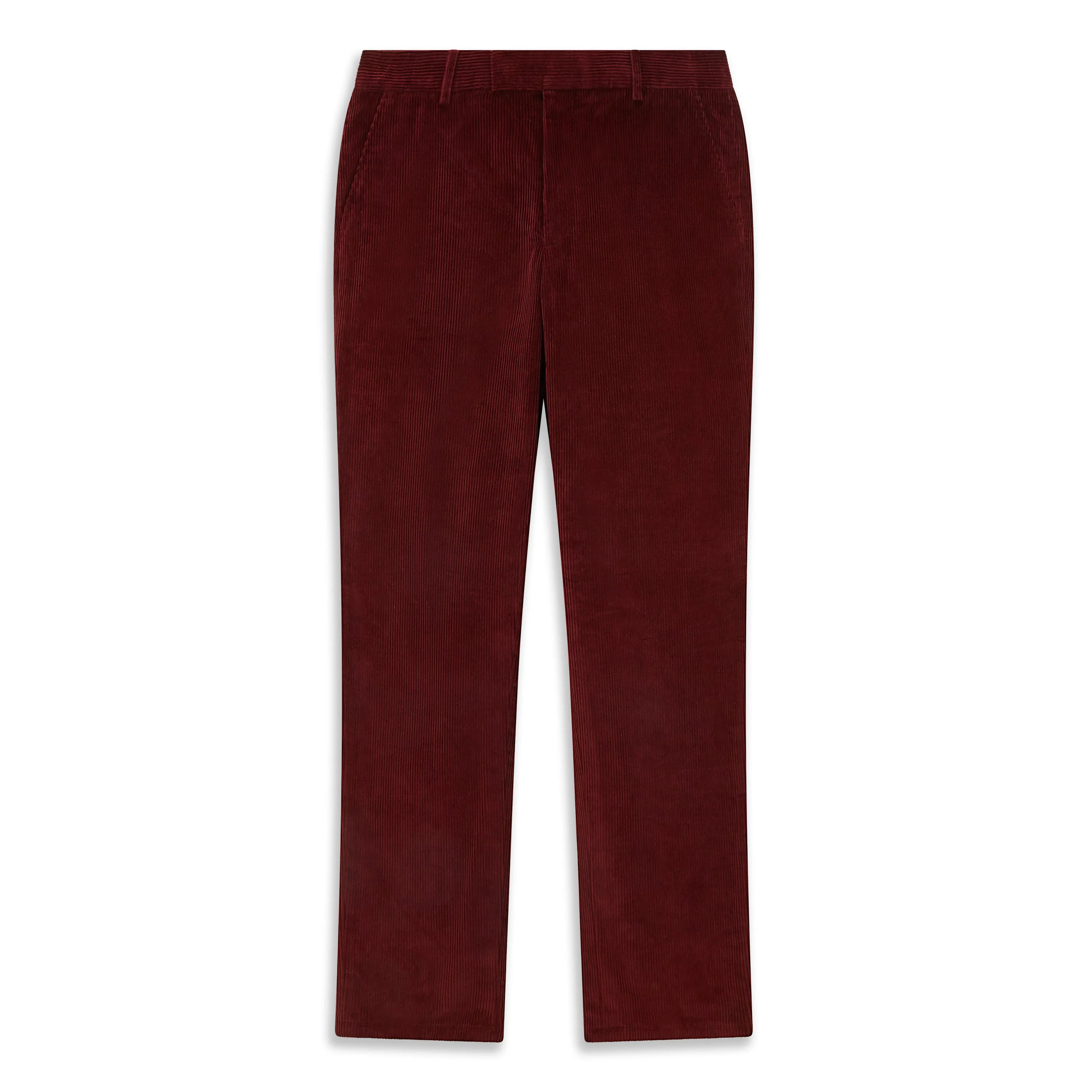 Thomas Burgundy Cotton Corduroy Trouser