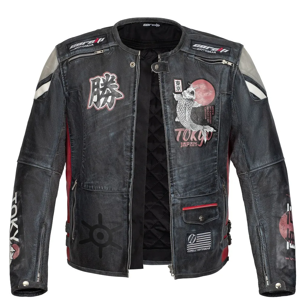 Tokyo Vintage Fully-Protected Biker Leather Jacket