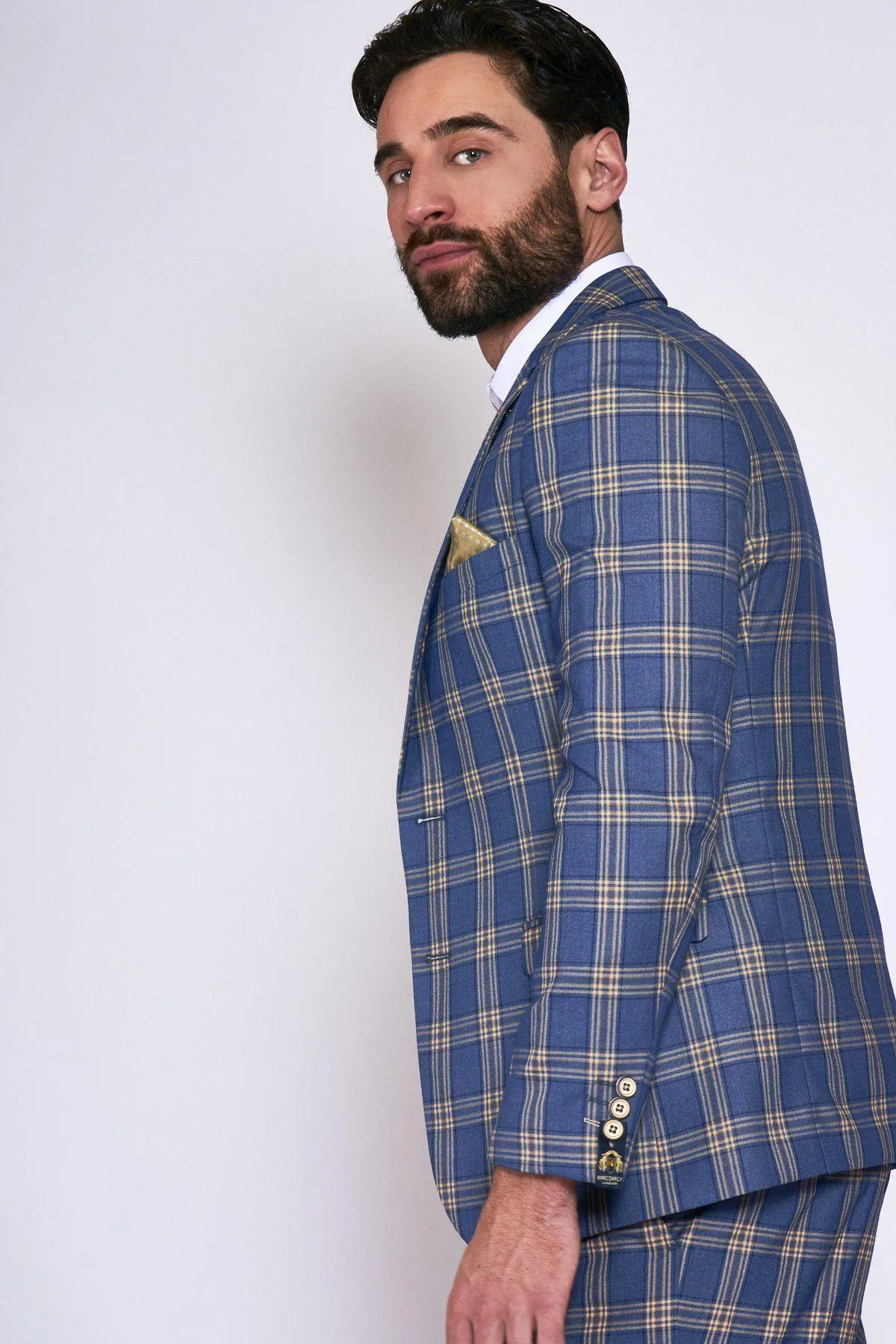 TONY - Blue Yellow Check Blazer