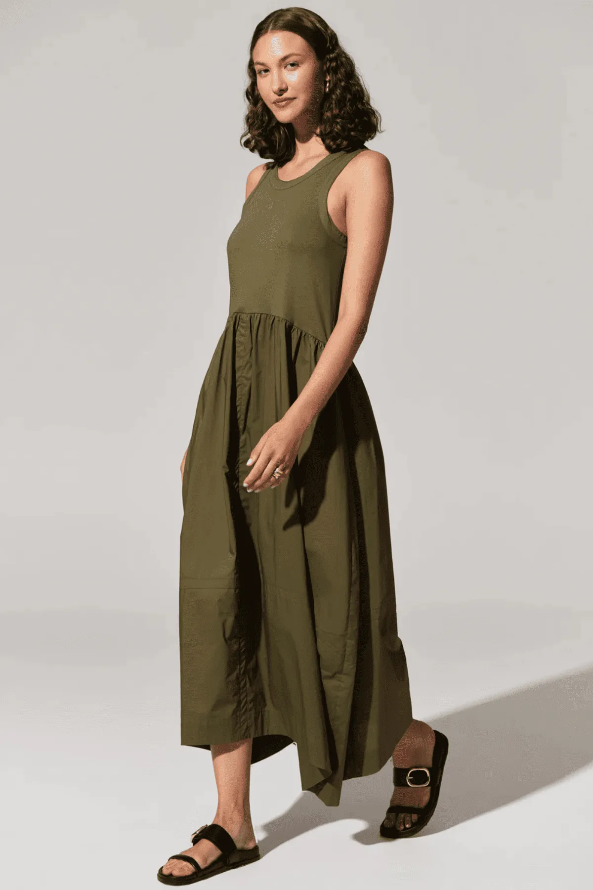 TOYA TANK DRESS KHAKI