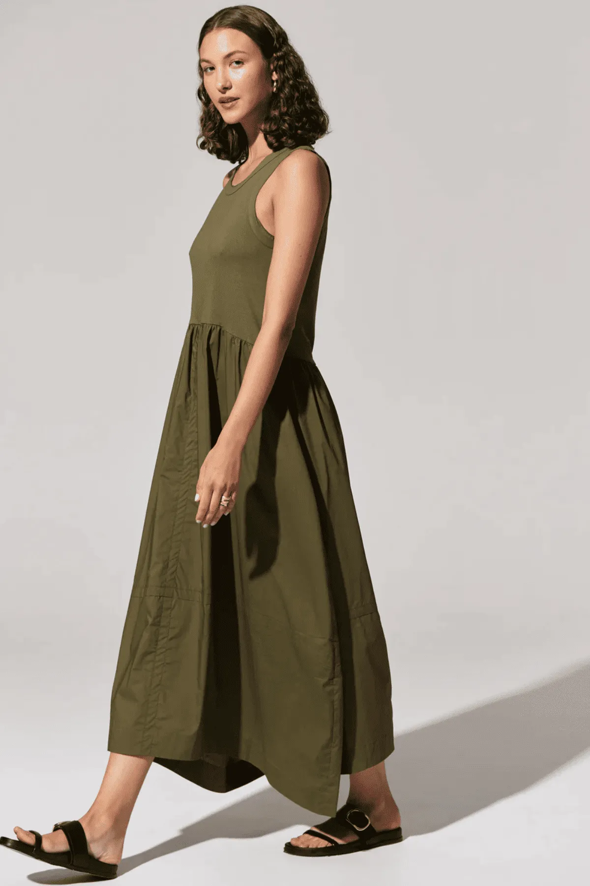 TOYA TANK DRESS KHAKI