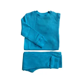 Turquoise Waffle Cotton Set