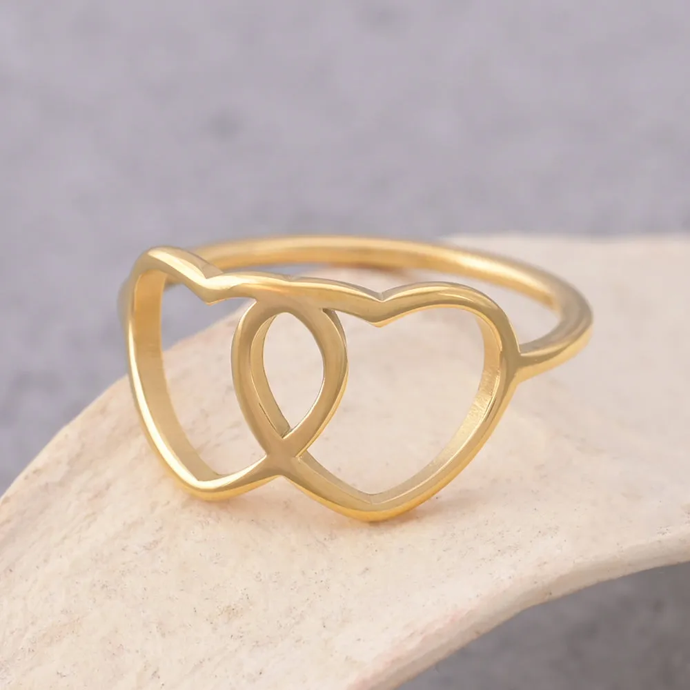 Twin Heart Ring