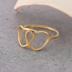 Twin Heart Ring