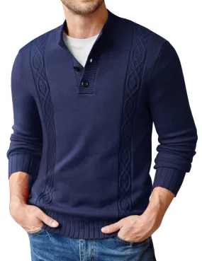 Twisted Stand Collar Knitted Pullover Sweater (US Only)