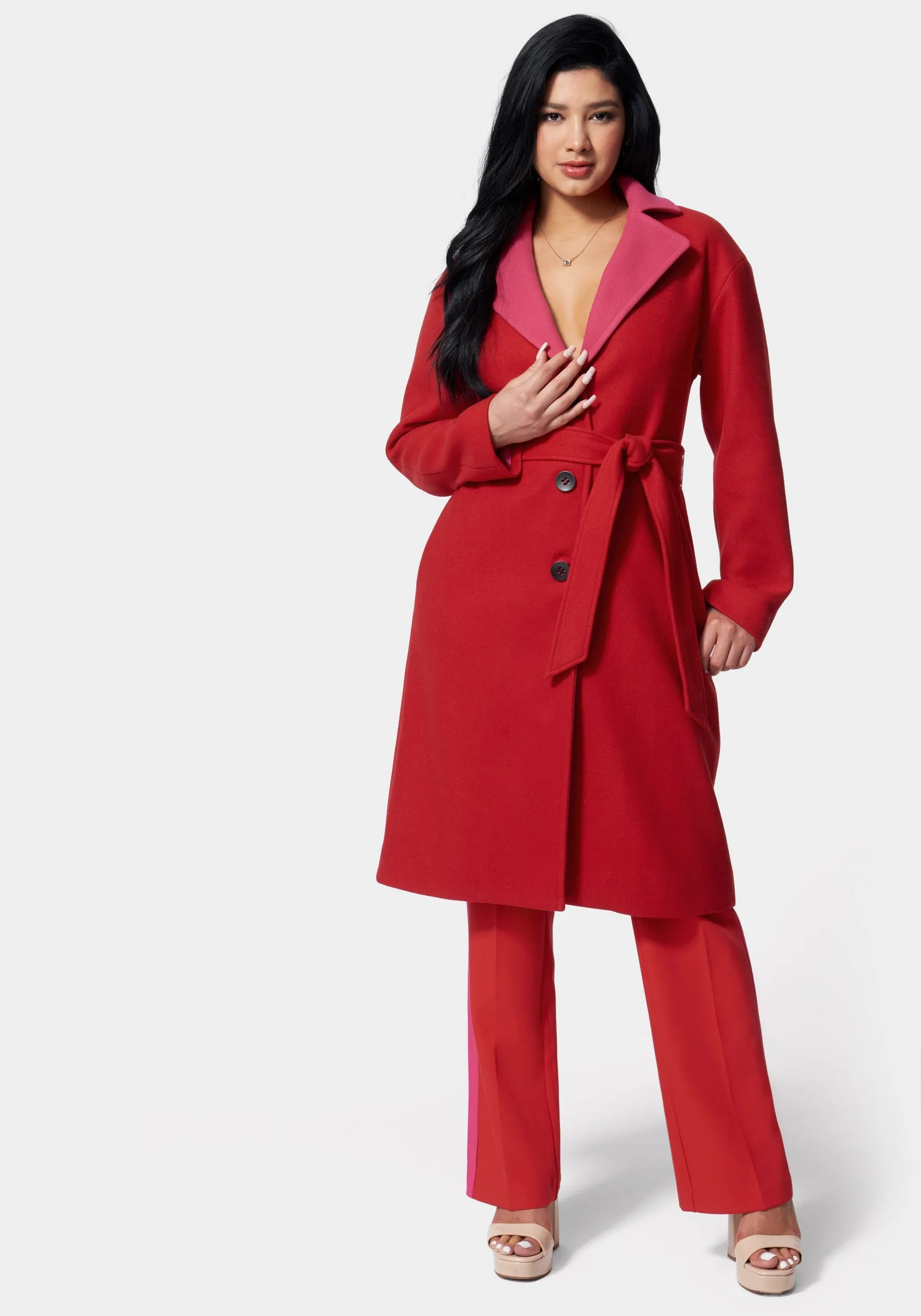 Two-Tone Long Coat