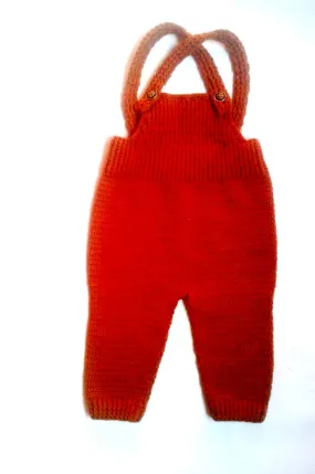 Unique Stylish Brown Dungaree Graminarts Crochet Pant For Baby Boy - ( 2 - 3 ) Year