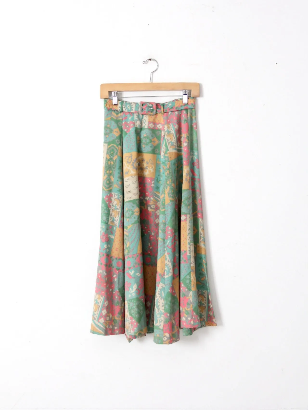 vintage 70s print skirt