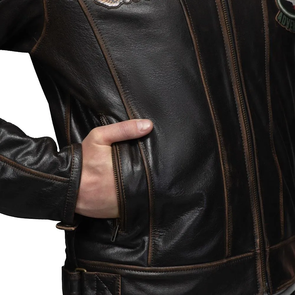 Vivi Il Momento Retro Motorcycle Leather Jacket