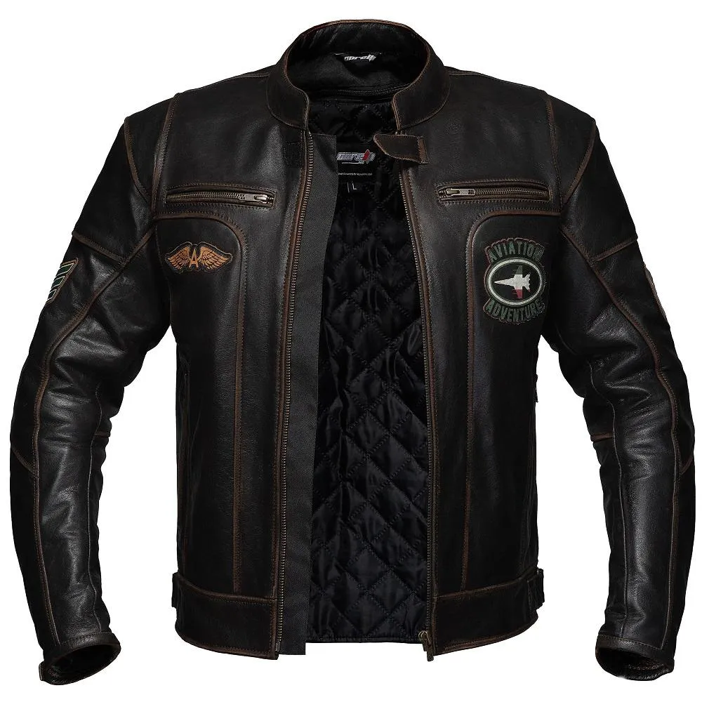 Vivi Il Momento Retro Motorcycle Leather Jacket