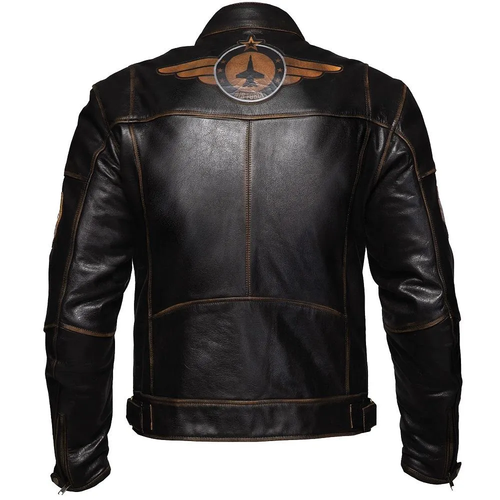 Vivi Il Momento Retro Motorcycle Leather Jacket