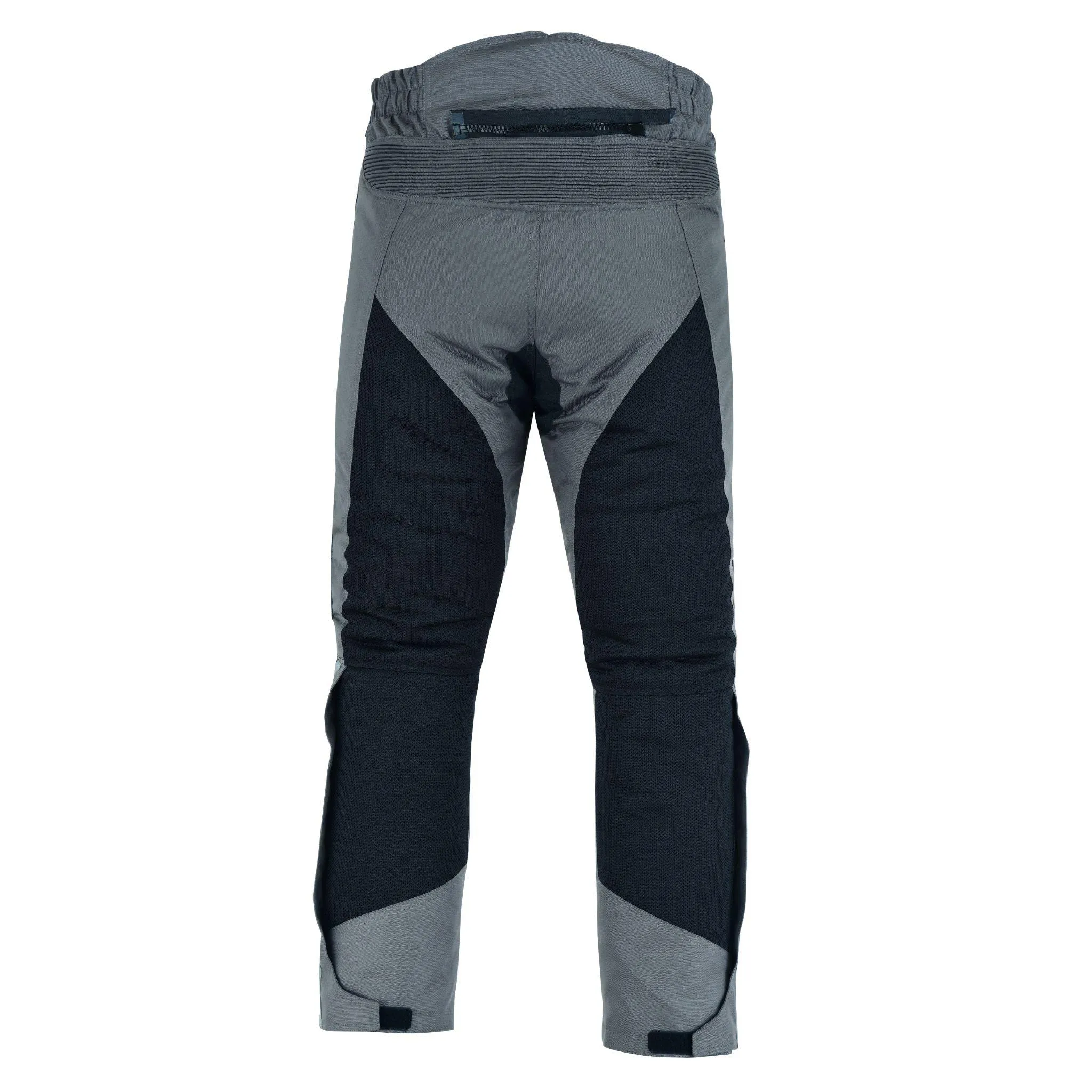 Warrior Gears Air Mesh Motorcycle Trousers for Men, Breathable Waterproof Textile Trousers for Men with Removable Lining & CE Armours -Black & Grey