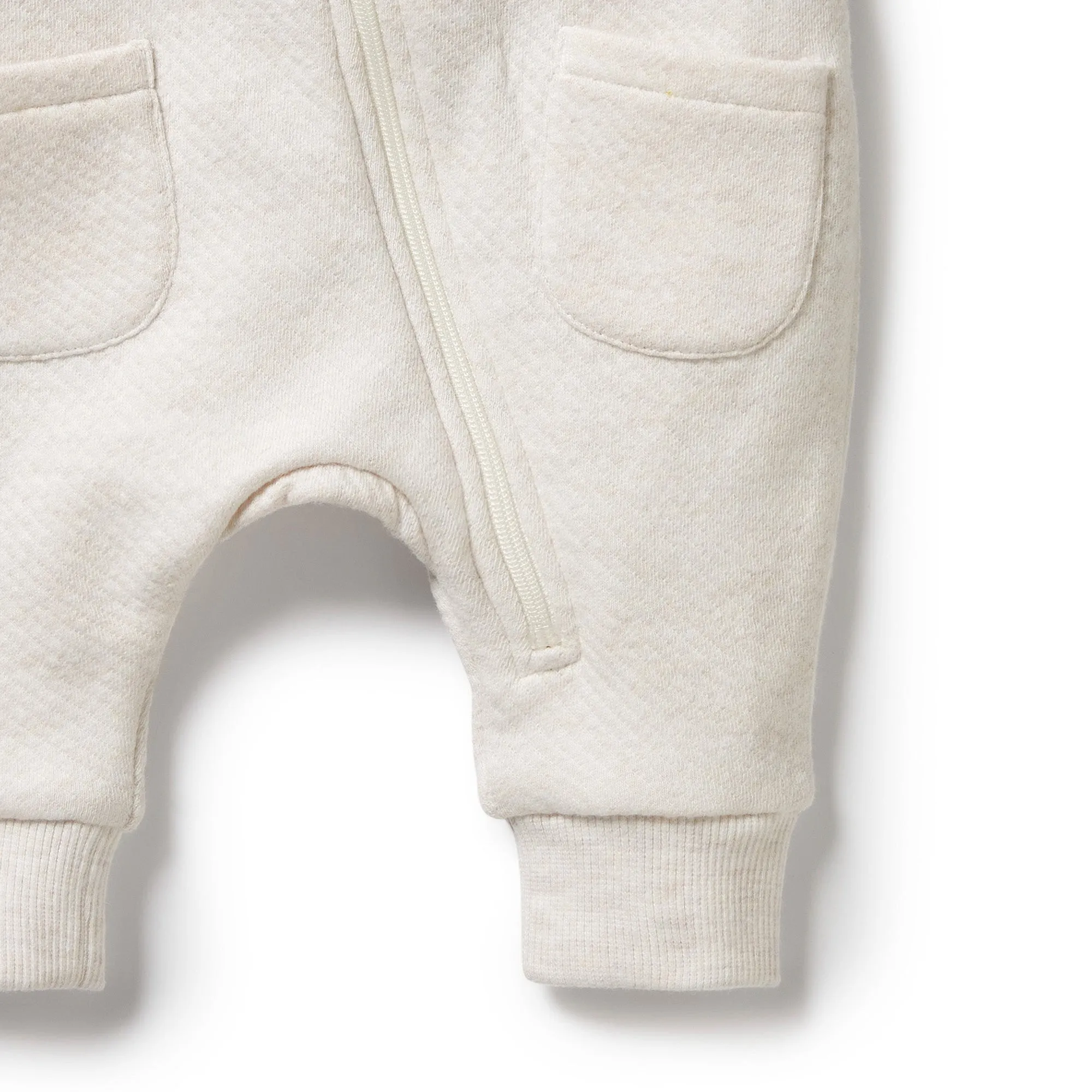 Wilson and Frenchy Organic Quilted Growsuit - Oatmeal